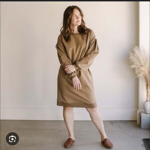 NWT The Simple Folk Oversized Sweater Dress In Walnut